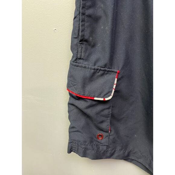 Chaps Swim trunks Men's medium Blue Red Hawaiian Board Shorts Beach Pool - Picture 5 of 8